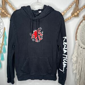 Forever 21 x Keith  Haring Black Graphic Hoodie